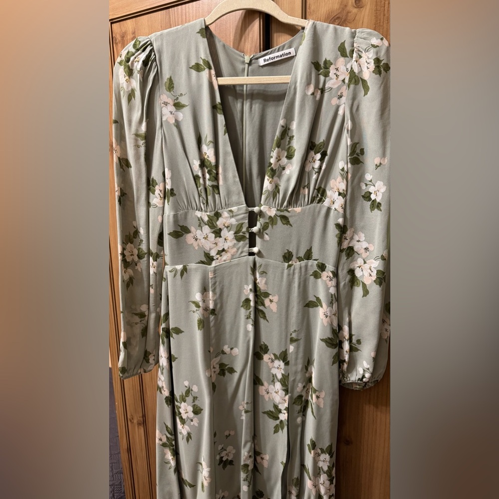 REFORMATION LORNE DRESS - GREEN - Picture 3 of 6